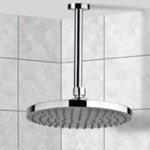 Remer 347N-A021072 8 Inch Ceiling Mount Rain Shower Head With Arm, Chrome